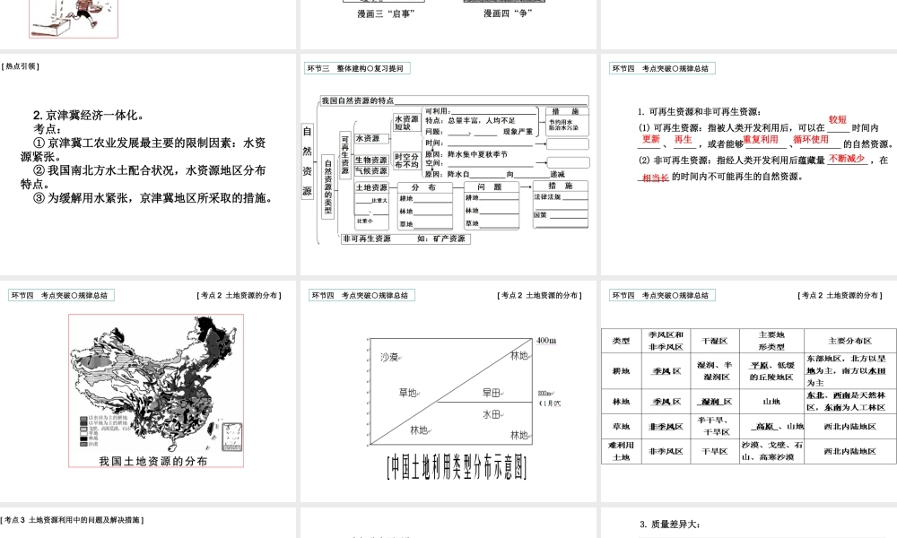 八年级地理下册 中国的自然资源复习课件 商务星球版-商务星球版初中八年级下册地理课件