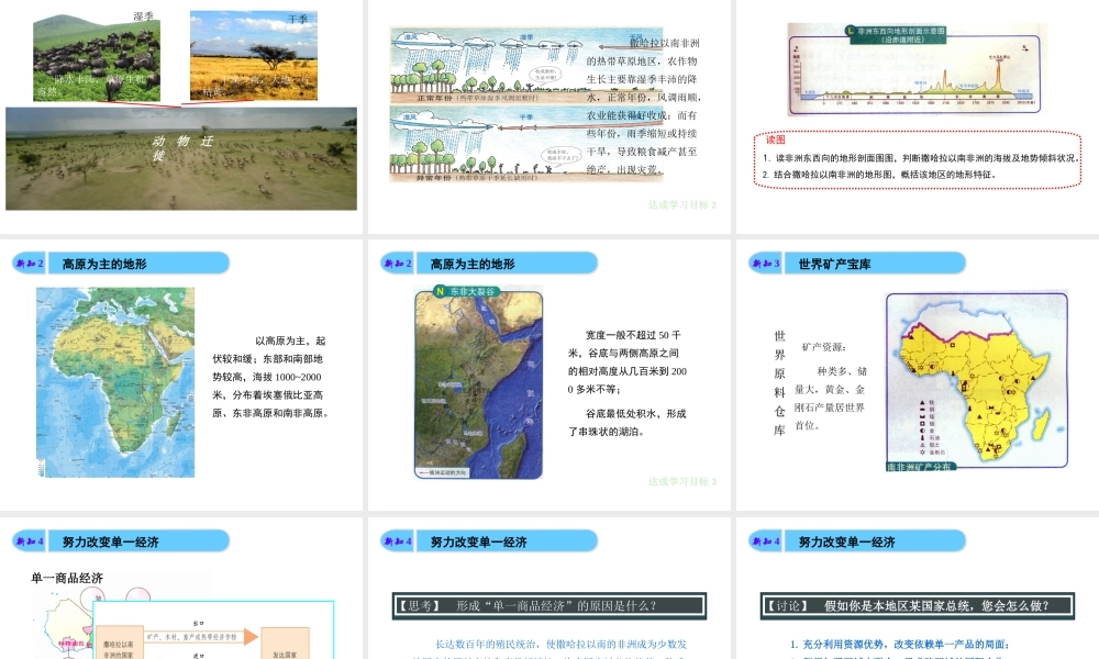 八年级地理下册 第六章 第4节《撒哈拉以南非洲》精品课件 （新版）中图版