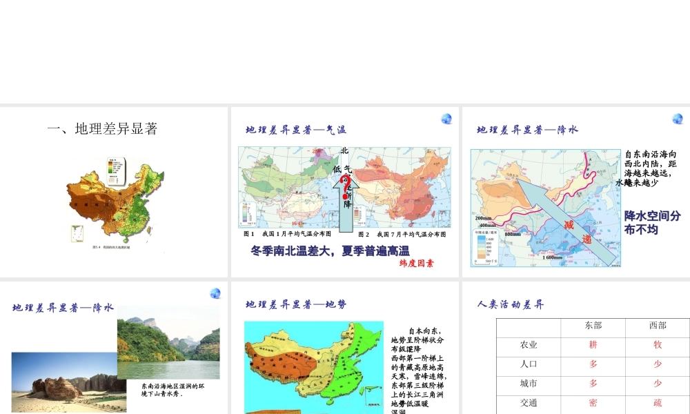 八年级地理下册 第五章 中国的地理差异 教学课件 （新版）新人教版-（新版）新人教版初中八年级下册地理课件