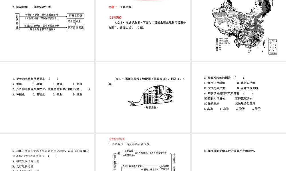 八年级地理下册 中国的自然资源课件 湘教版-湘教版初中八年级下册地理课件