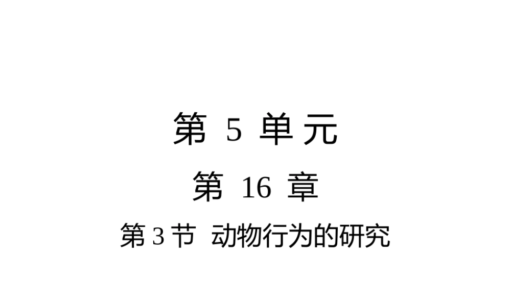 八年级生物上册 16.3动物行为的研究课件 （新版）北师大版-（新版）北师大级上册生物课件