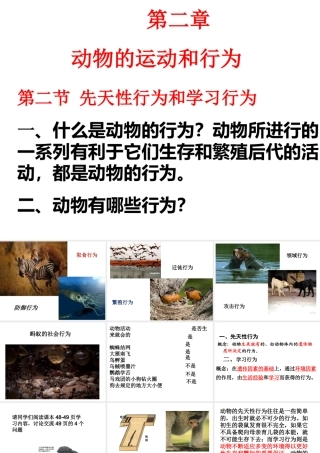 八年级生物上册 2.2 先天性行为和学习行为课件 （新版）新人教版