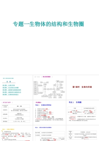 八年级生物 专题一 生物的生活环境复习课件 （新版）济南版-（新版）济南级全册生物课件