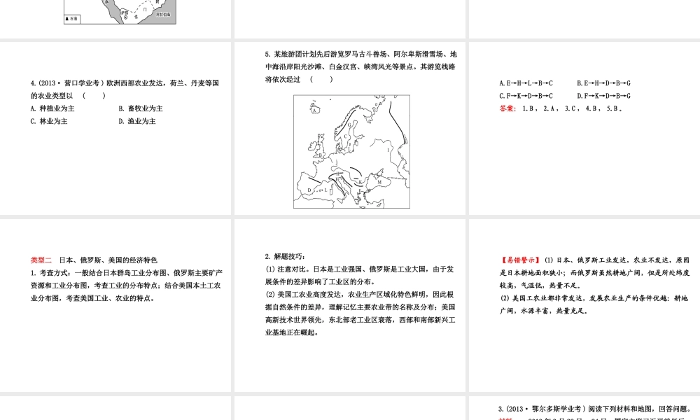 八年级地理下册 专题五 六个重点区域的特色经济课件 湘教版-湘教版初中八年级下册地理课件