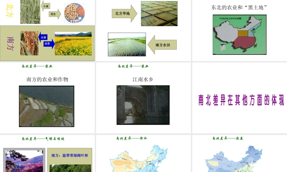 八年级地理下册 第五章 中国的地域差异 第二节 北方地区和南方地区课件 （新版）湘教版