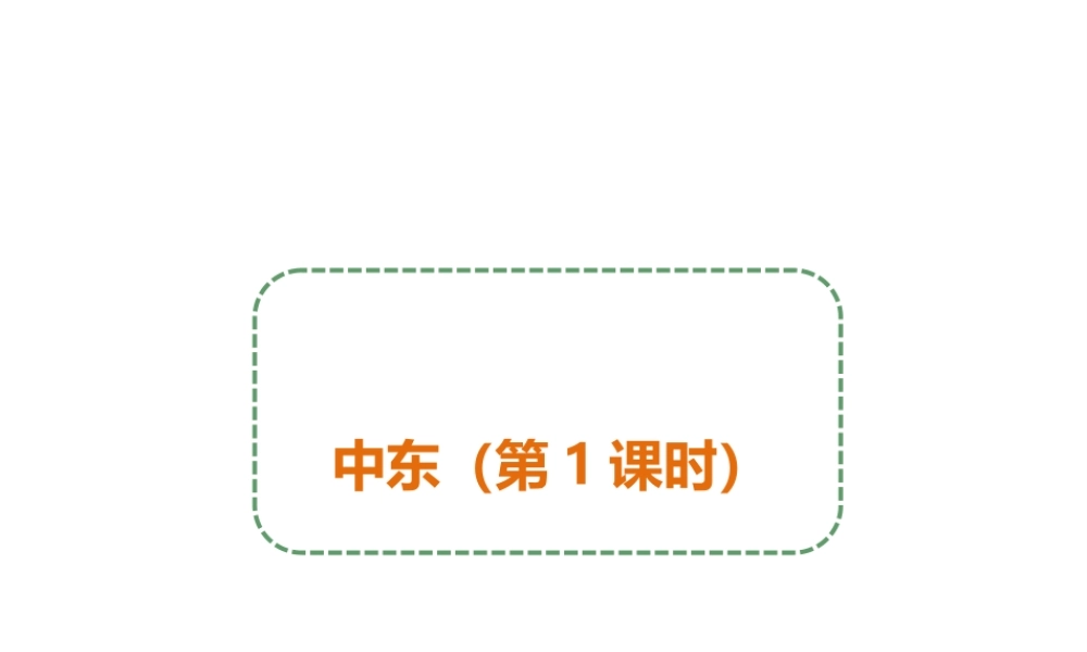 八年级地理下册 第六章 第二节 中东（第1课时）课件 中图版