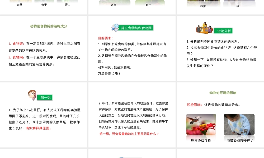 八年级生物上册 17.1 动物在生物圈中的作用课件（2）（新版）北师大版-（新版）北师大级上册生物课件