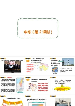 八年级地理下册 第六章 第二节 中东（第2课时）课件 中图版