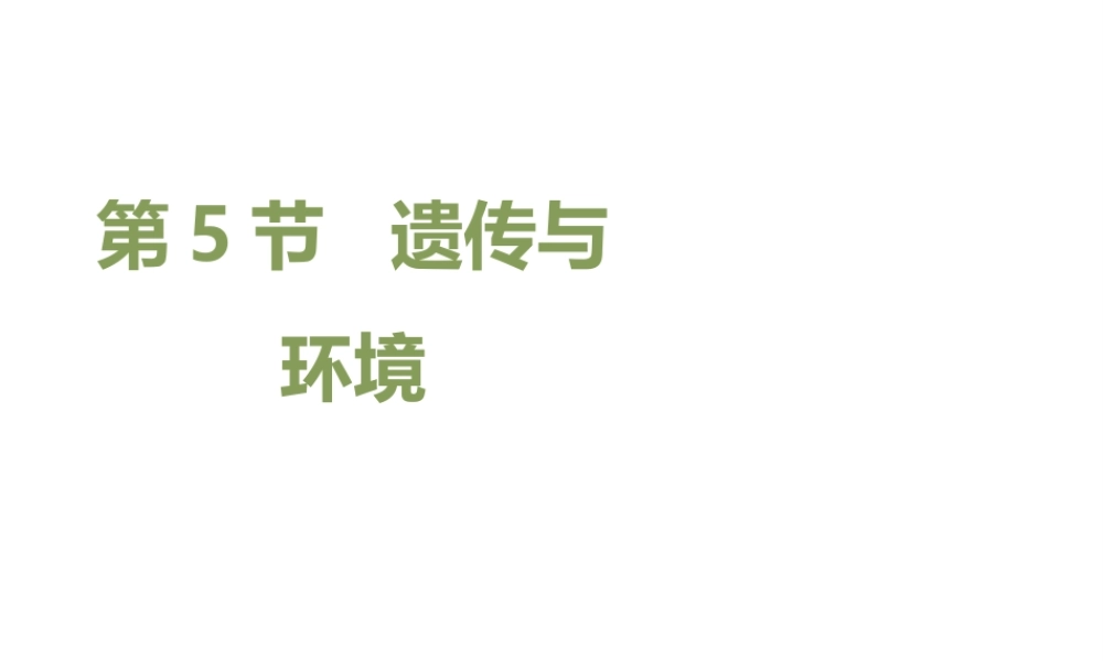 八年级生物上册  遗传与环境课件（1）（新版）北师大版-（新版）北师大级上册生物课件