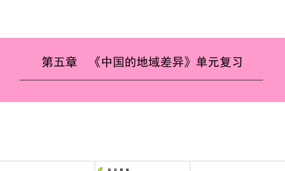 八年级地理下册 第五章《中国的地域差异》复习课件 （新版）湘教版-（新版）湘教版初中八年级下册地理课件