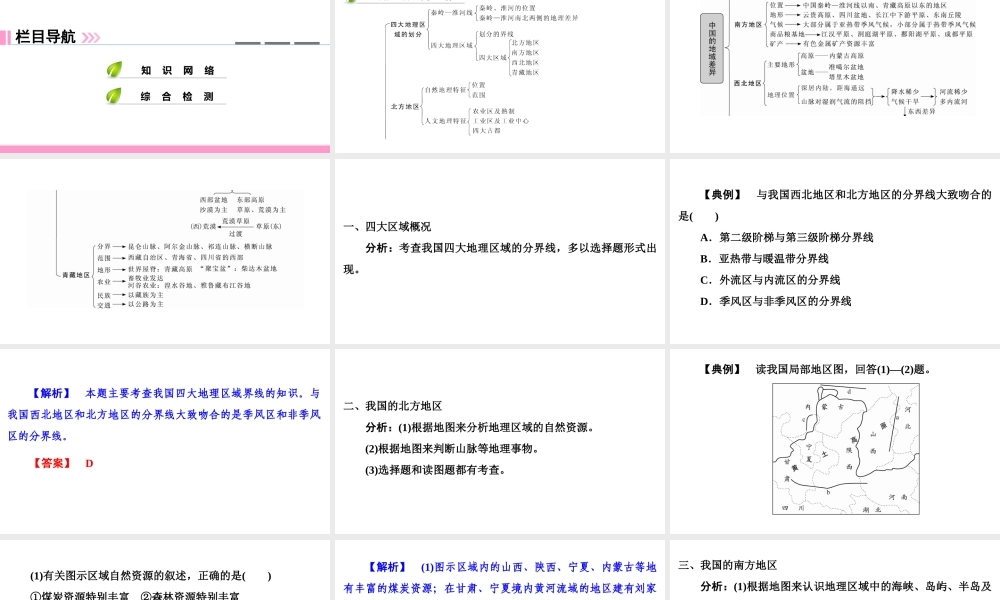 八年级地理下册 第五章《中国的地域差异》复习课件 （新版）湘教版-（新版）湘教版初中八年级下册地理课件