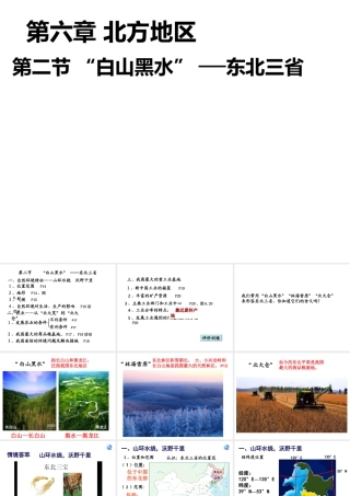 八年级地理下册 第六章 第二节“白山黑水”-东北三省课件 （新版）新人教版-（新版）新人教版初中八年级下册地理课件