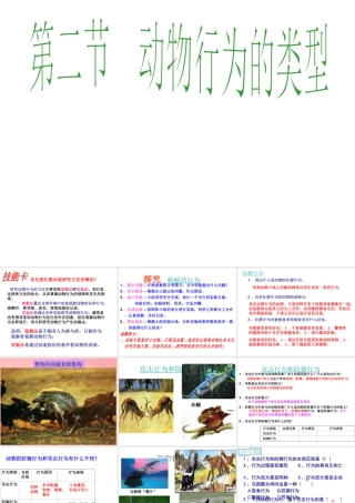 八年级生物上册 4.2.2 动物行为的类型课件 冀教版-冀教版初中八年级上册生物课件