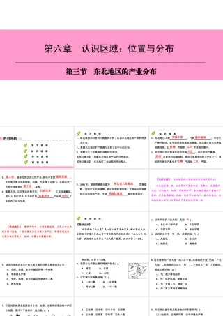 八年级地理下册 第六章 第三节 东北地区的产业分布复习课件 （新版）湘教版-（新版）湘教版初中八年级下册地理课件