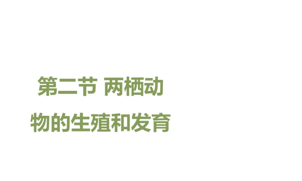 八年级生物上册 4.2.2《两栖动物的生殖和发育》课件 （新版）济南版-（新版）济南版初中八年级上册生物课件