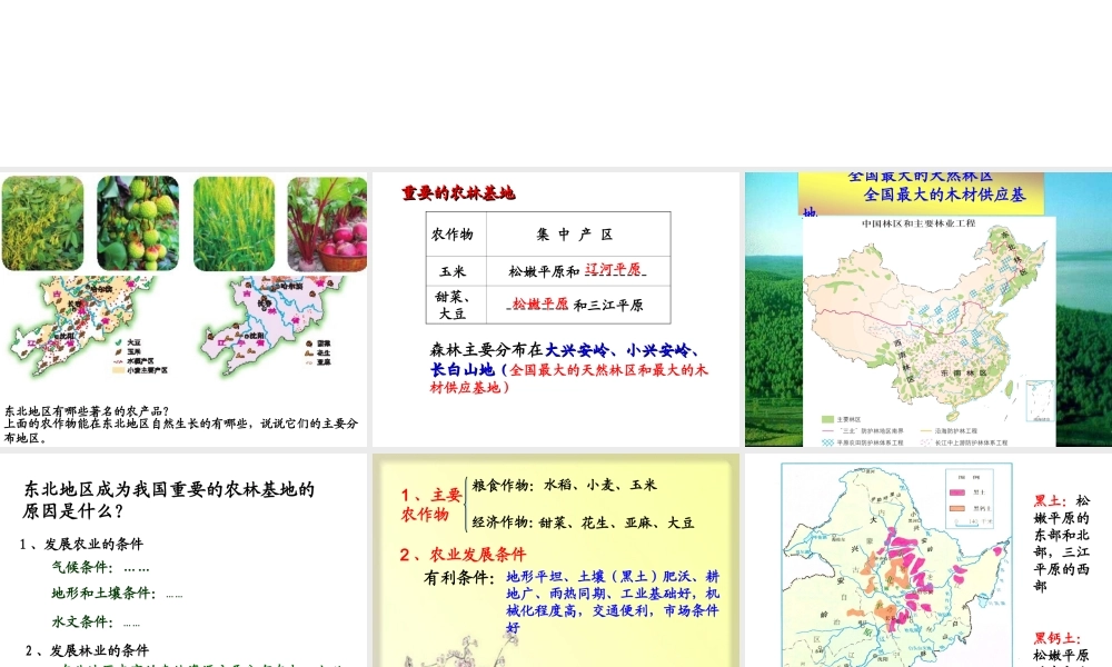 八年级地理下册 第六章 第三节 东北地区的产业分布课件（1）（新版）湘教版-（新版）湘教版初中八年级下册地理课件