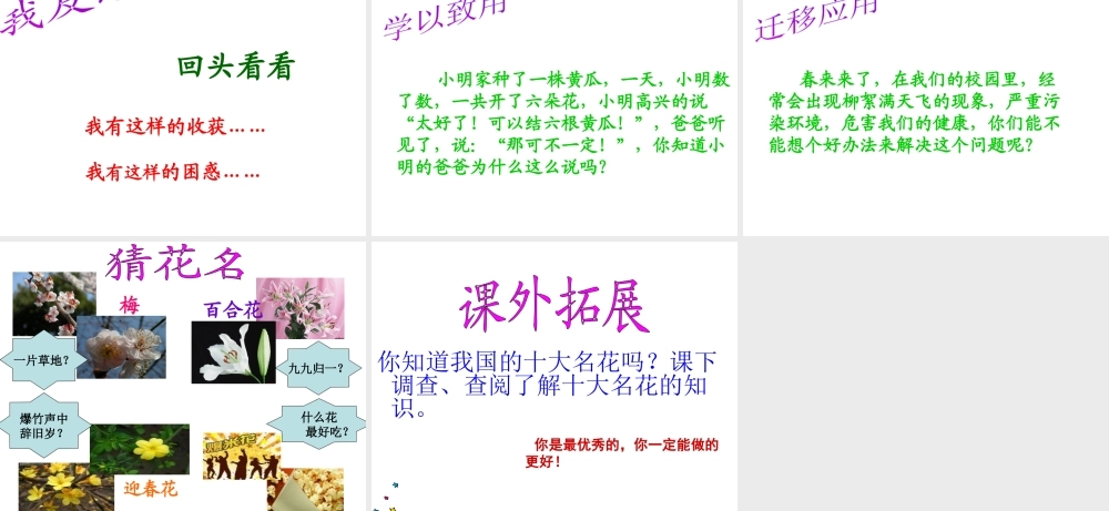 八年级生物上册 4.1.1《花的结构和类型》（第2课时）课件 （新版）济南版-（新版）济南版初中八年级上册生物课件