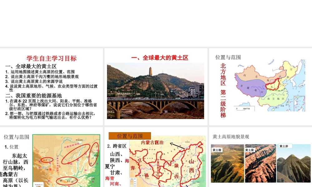 八年级地理下册 第六章 第三节 黄土高原课件 商务星球版-商务星球版初中八年级下册地理课件