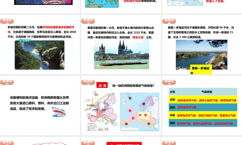 八年级地理下册 第六章 第三节 欧洲西部（第2课时）课件 中图版