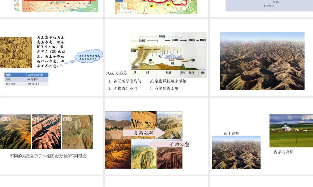 八年级地理下册 第六章 第三节 世界最大的黄土堆积区──黄土高原课件 新人教版-新人教版初中八年级下册地理课件