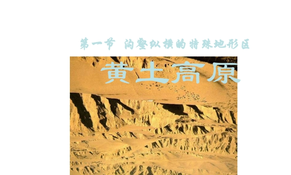 八年级地理下册 第六章 第三节 世界最大的黄土堆积区──黄土高原课件2 （新版）新人教版-（新版）新人教版初中八年级下册地理课件