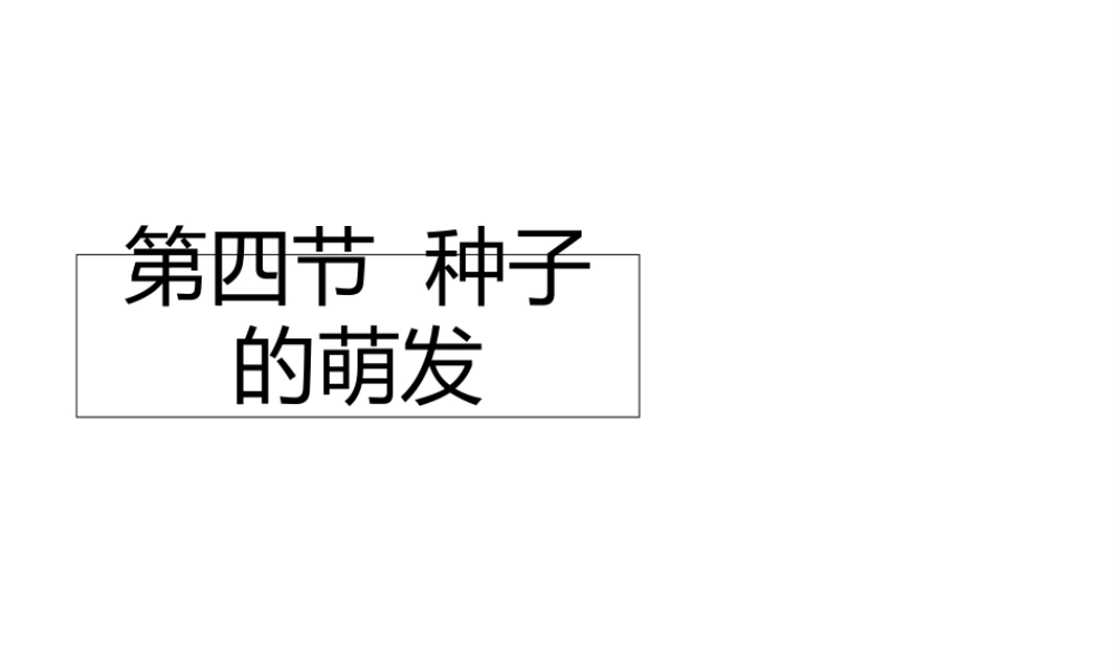 八年级生物上册 4.1.4《种子的萌发》课件1 （新版）济南版-（新版）济南版初中八年级上册生物课件