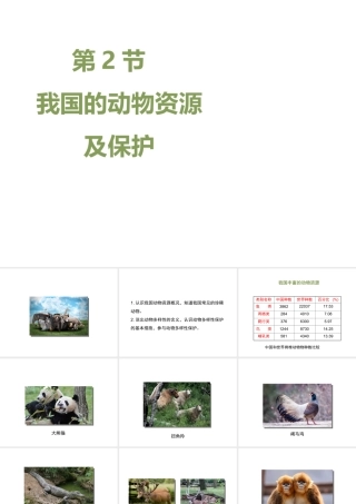 八年级生物上册 17.2 我国的动物资源及保护课件（2）（新版）北师大版-（新版）北师大级上册生物课件
