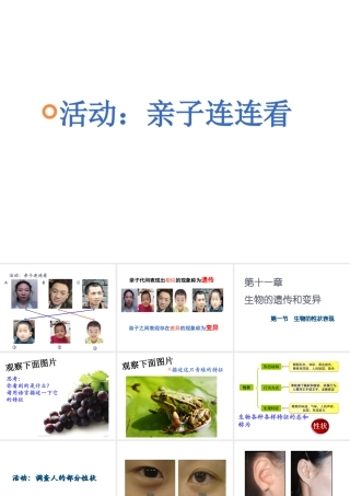 八年级生物上册 11.1 生物的性状表现教学课件 （新版）北京版-北京版初中八年级上册生物课件