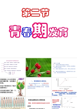 八年级生物上册 4.3.2 青春期的发育课件 （新版）济南版-（新版）济南级上册生物课件
