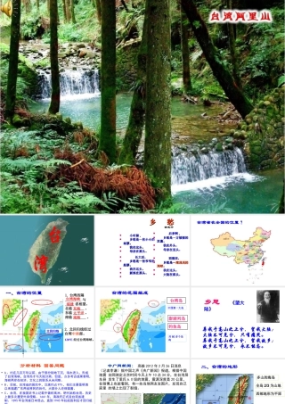 八年级地理下册 第六章 第三节《祖国的神圣领土—台湾省》课件 新人教版