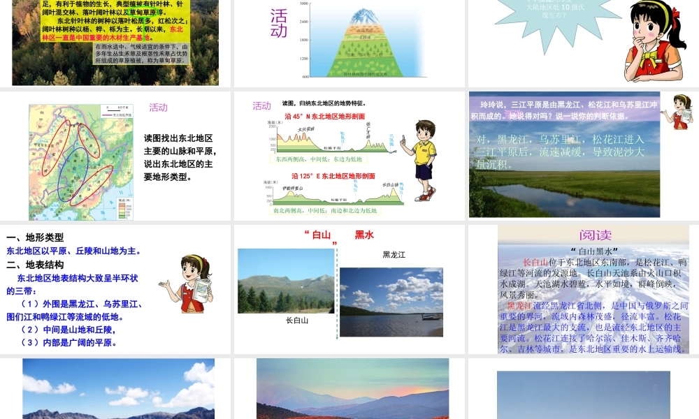 八年级地理下册 第六章 第一节 东北地区的地理位置与自然环境课件 （新版）湘教版