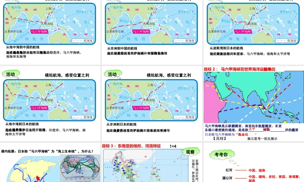 八年级地理下册 第六章 第一节 东南亚课件2 中图版-中图版初中八年级下册地理课件