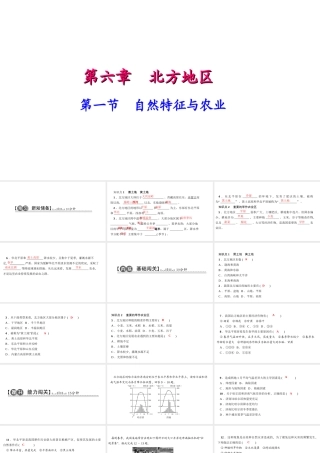 八年级地理下册 第六章 第一节 自然特征与农业习题课件 （新版）新人教版-（新版）新人教版初中八年级下册地理课件