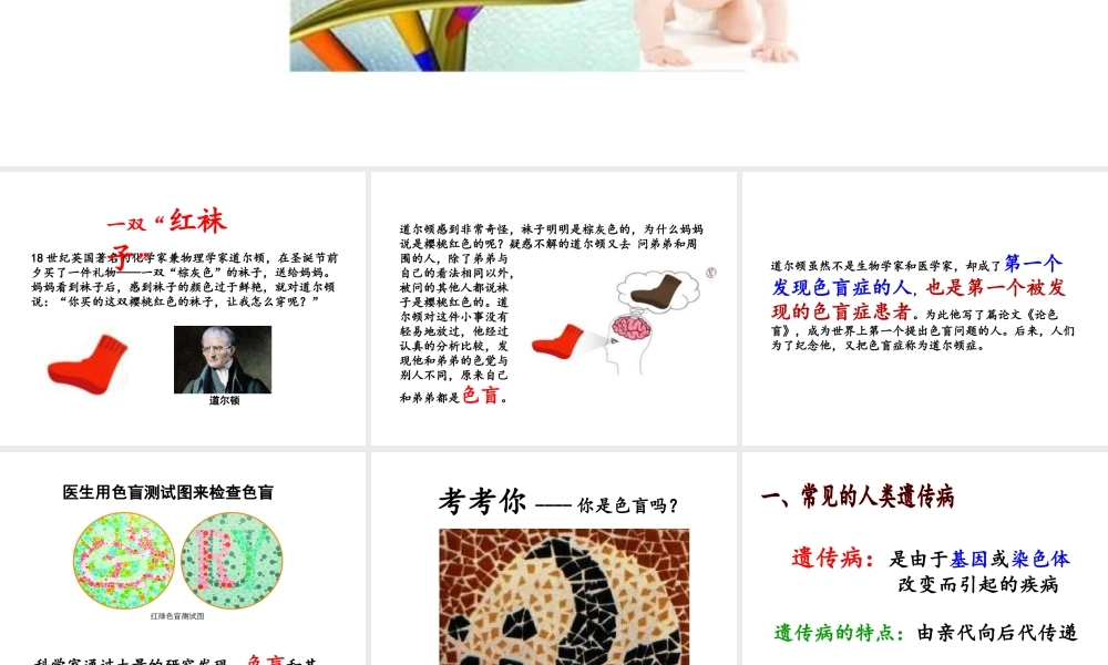 八年级生物上册 4.5 人类优生与基因组计划课件 （新版）济南版