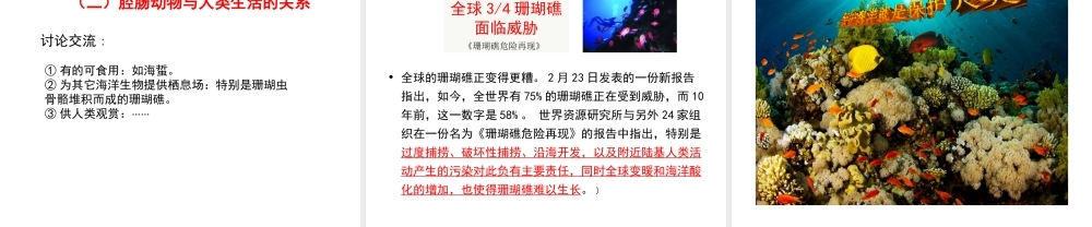 八年级生物上册 5.1.1 腔肠动物和扁形动物课件2 （新版）新人教版-（新版）新人教级上册生物课件