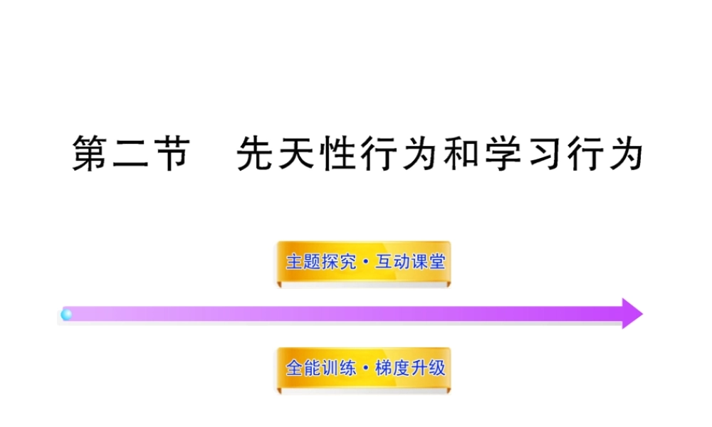 八年级生物上册 5.2.2 先天性行为和学习行为课件 （新版）新人教版
