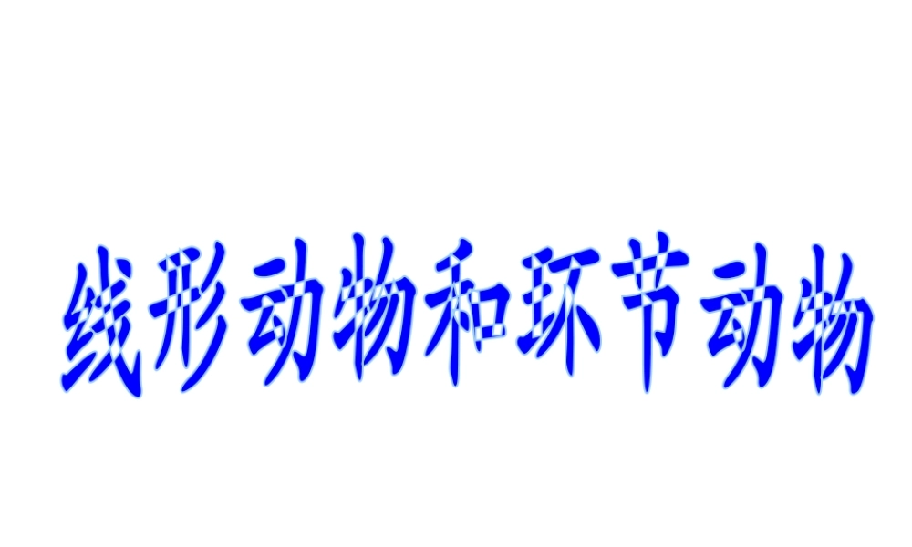 八年级生物上册 5.1.2 线形动物和环节动物课件 （新版）新人教版-（新版）新人教级上册生物课件