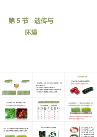 八年级生物上册 20.5 遗传与环境课件（1）（新版）北师大版-（新版）北师大版初中八年级上册生物课件