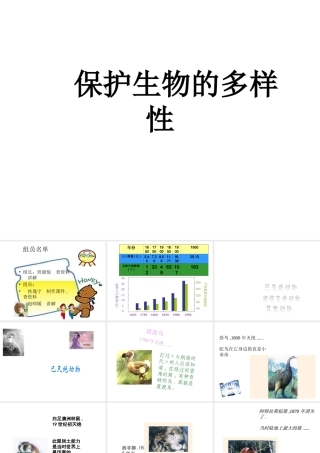 八年级生物上册 6.3 保护生物的多样性课件 新人教版