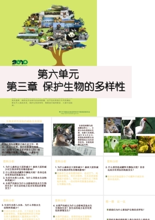 八年级生物上册 6.3《保护生物的多样性》课件5 （新版）新人教版-（新版）新人教级上册生物课件