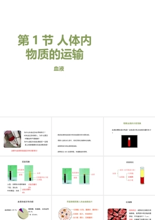 八年级生物上册 6.15.1《人体内物质的运输》第3课时课件 （新版）苏科版-（新版）苏科版初中八年级上册生物课件