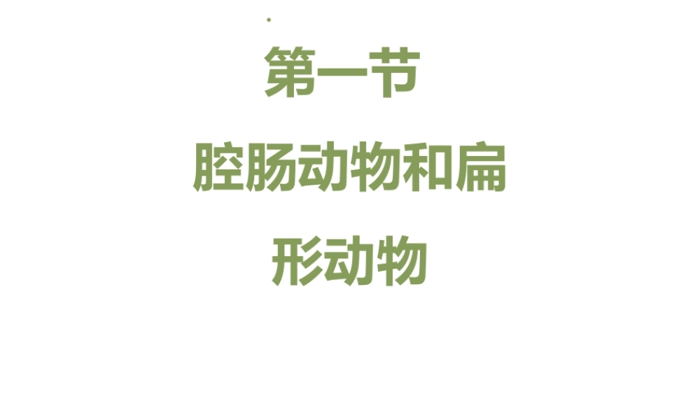 八年级生物上册 7.1.1 腔肠动物和扁形动物（第1课时）课件 鲁科版五四制-鲁科版初中八年级上册生物课件
