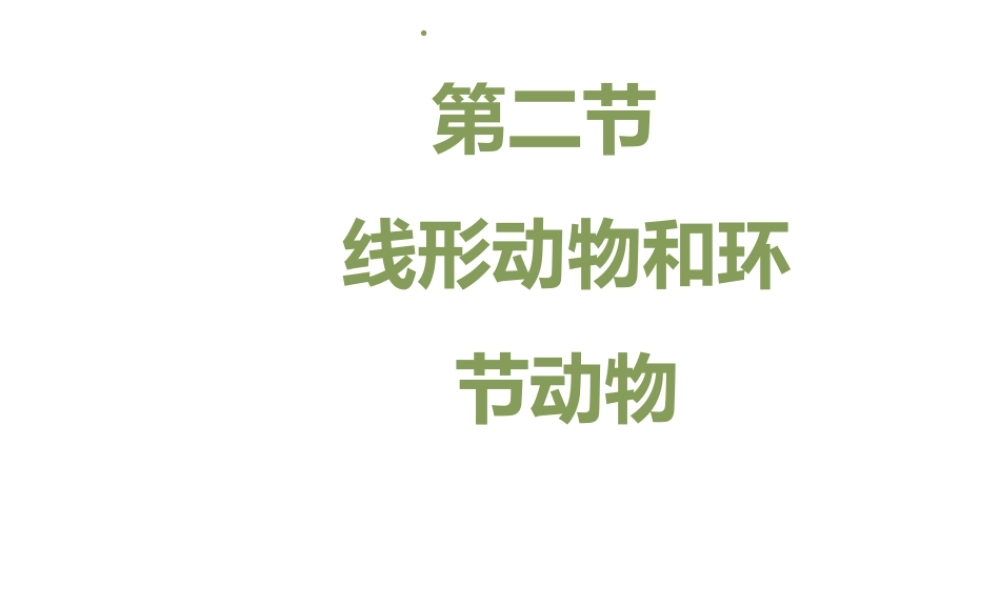 八年级生物上册 7.1.2 线形动物和环节动物（第1课时）课件 鲁科版五四制-鲁科版初中八年级上册生物课件
