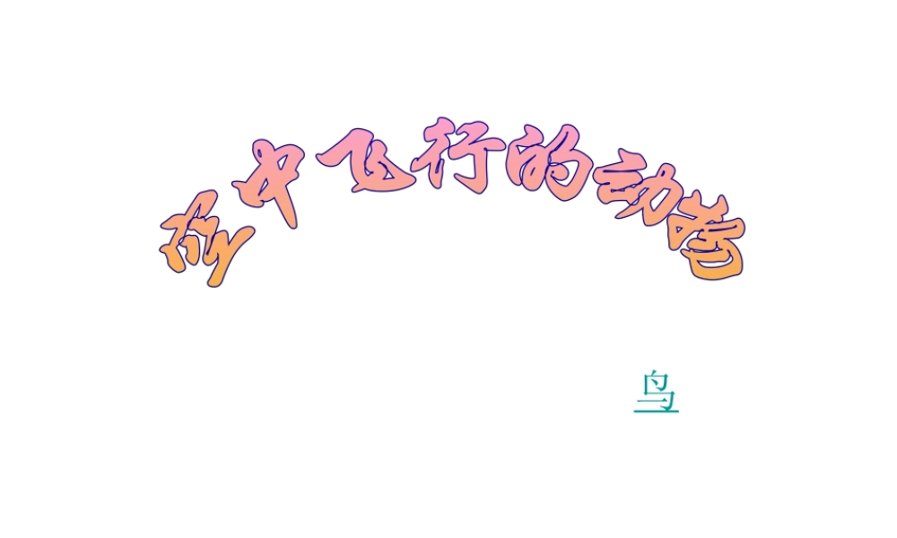 八年级生物上册 空中飞行的动物第一课时 鸟1课件 人民版