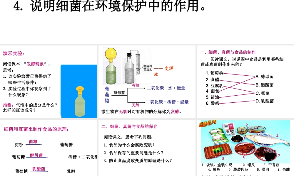 八年级生物上册 5.4.5 人类对细菌和真菌的利用课件2 （新版）新人教版