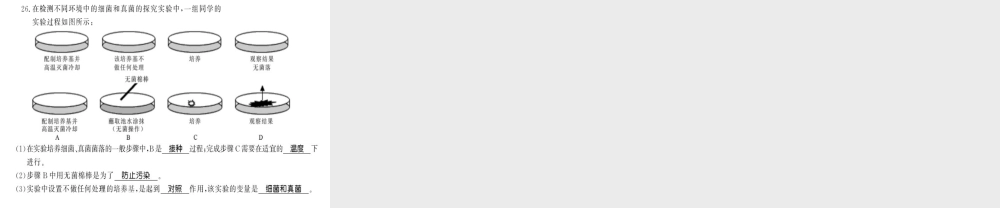 八年级生物上册 期末测评卷习题课件 （新版）新人教版-（新版）新人教版初中八年级上册生物课件