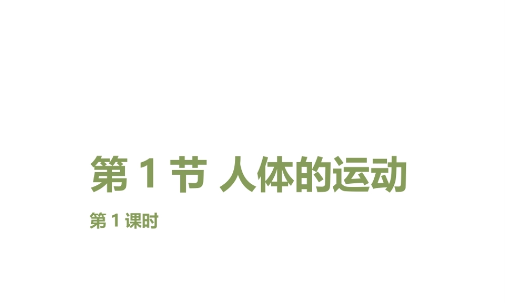 八年级生物上册 6.17.1《人体的运动》第1课时课件 （新版）苏科版-（新版）苏科级上册生物课件