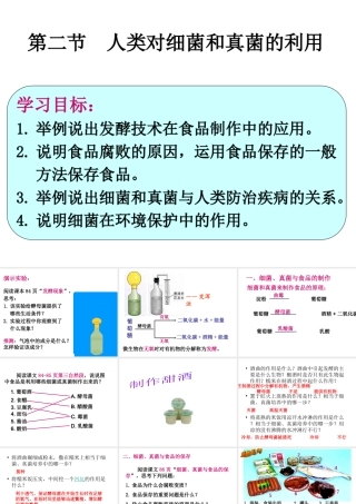 八年级生物上册 5.4.5人类对细菌和真菌的利用课件 新人教版
