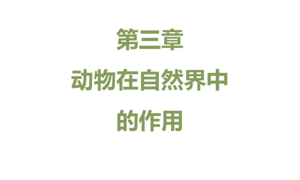 八年级生物上册 7.3.1《动物在自然界中的作用》课件2 鲁科版五四制-鲁科版初中八年级上册生物课件