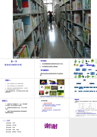 八年级生物上册 6.1.1 尝试对生物进行分类教学课件 （新版）新人教版-（新版）新人教级上册生物课件